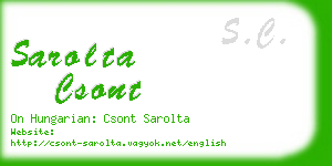 sarolta csont business card